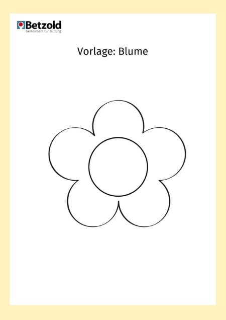 Vorlage: Schüttelkarte "Blume"