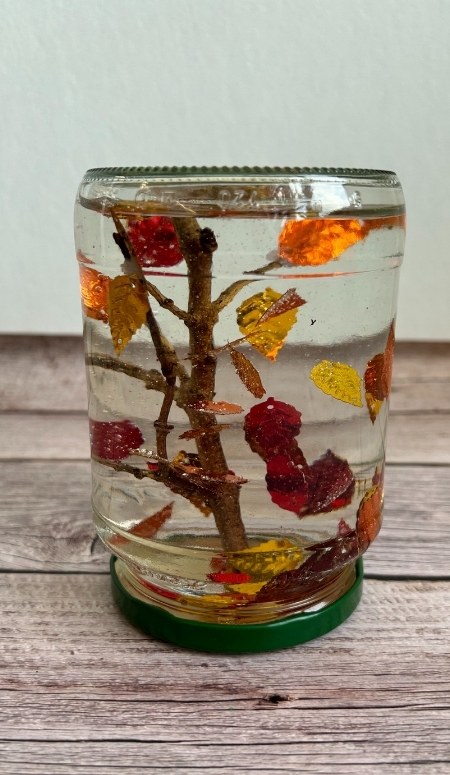 Schüttelkugel für den Herbst.
