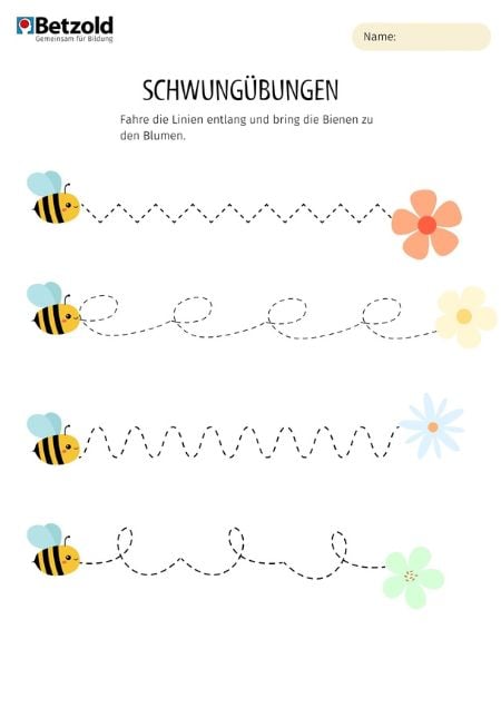 Schwungübung: Biene