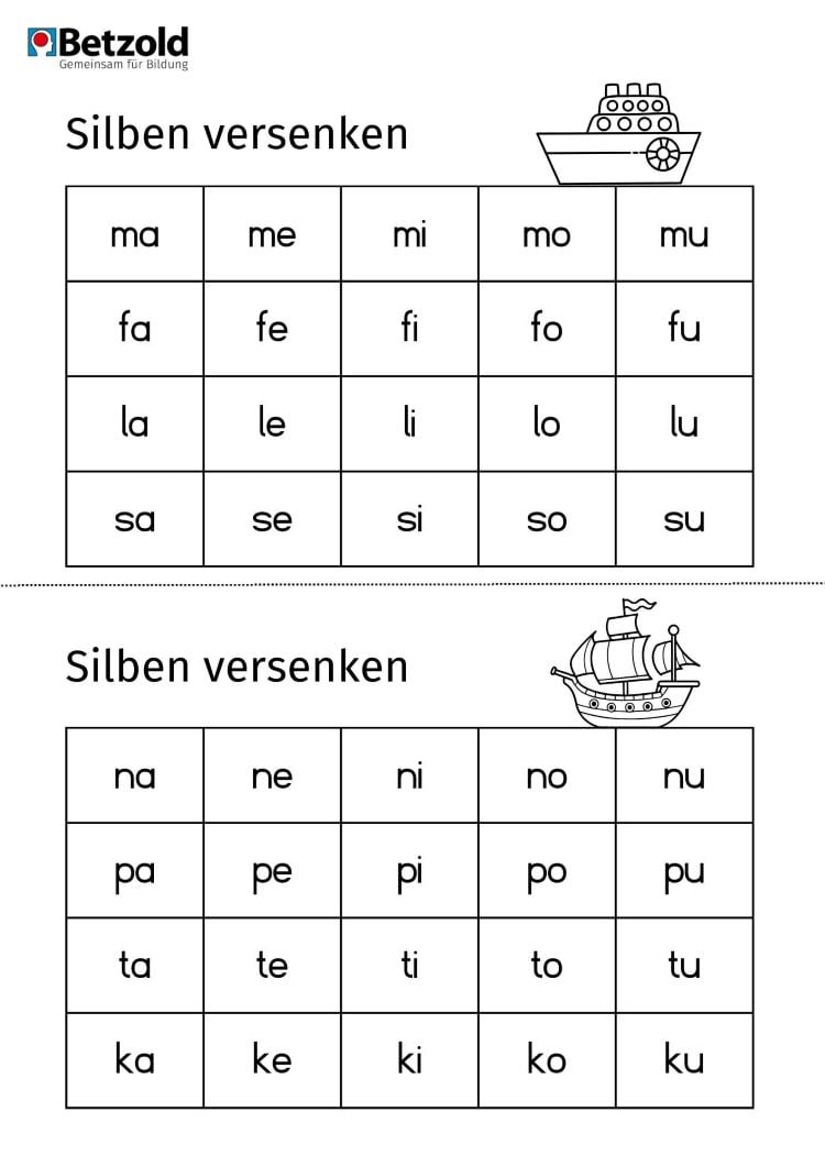Silben versenken