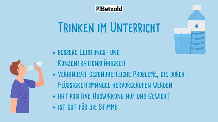 Vorteile von Trinken im Unterricht