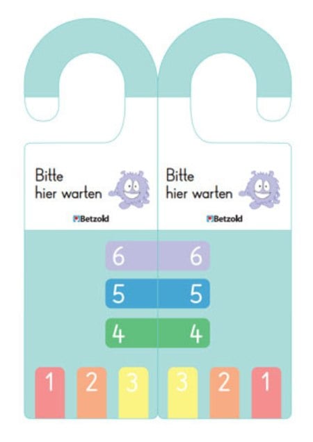 Türanhänger mit 6 Feldern für Toilettentüren