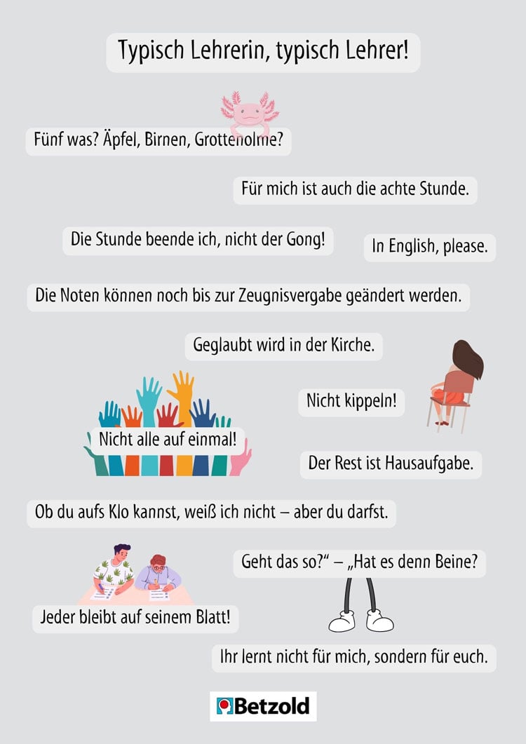 Typische Lehrersätze