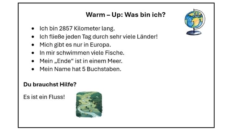 Was bin ich-Warm-up
