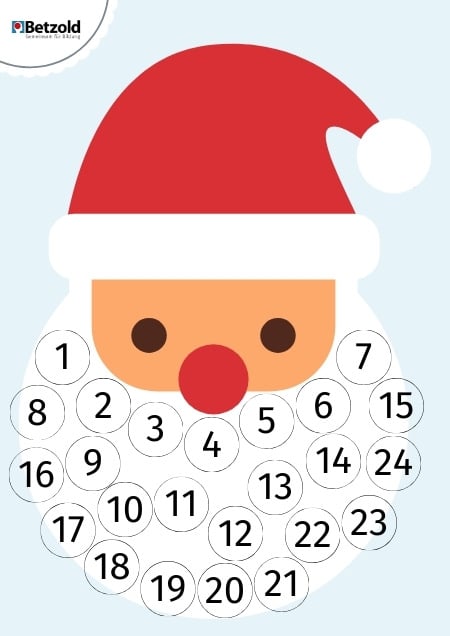 Vorlage: Countdown für die Adventszeit