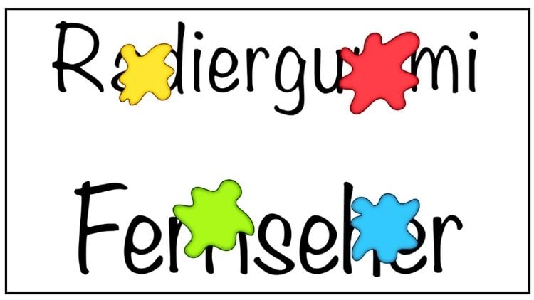 Gekleckste Wörter