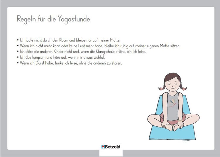Kinderyoga-Regeln
