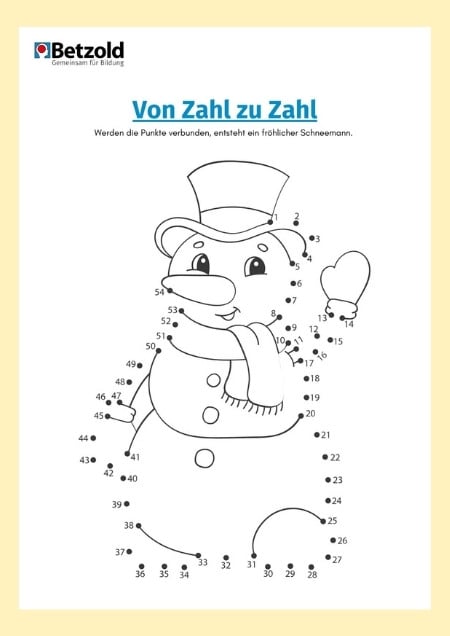 Arbeitsblatt: Von Zahl zu Zahl