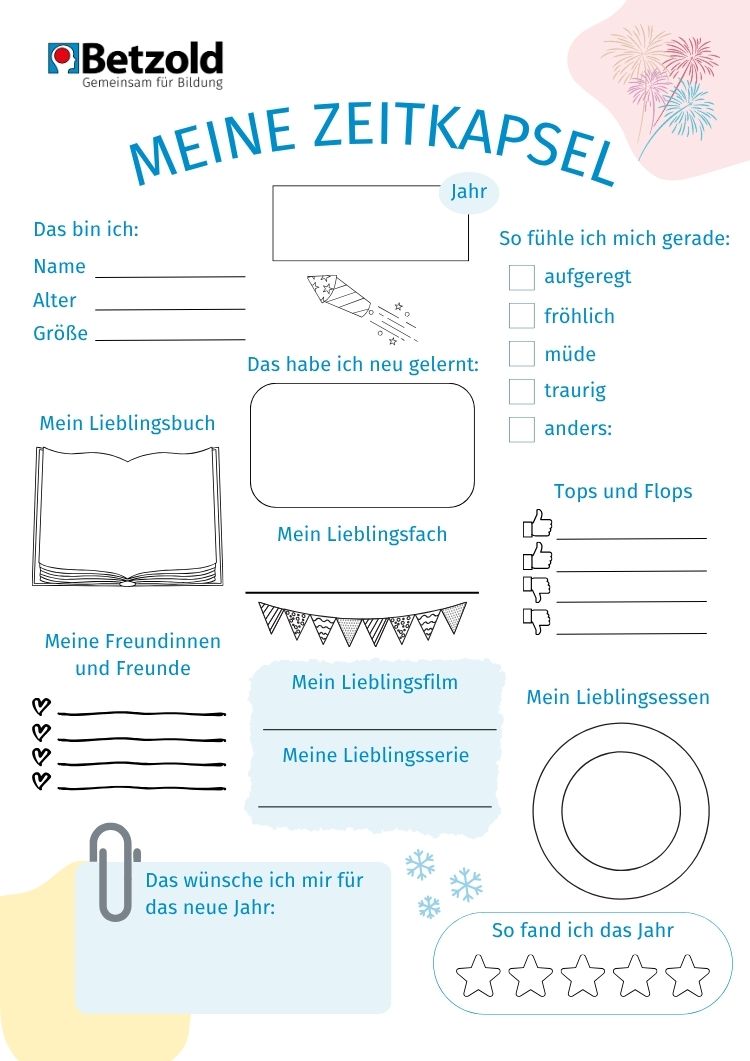 Vorlage: Zeitkapsel zu Silvester