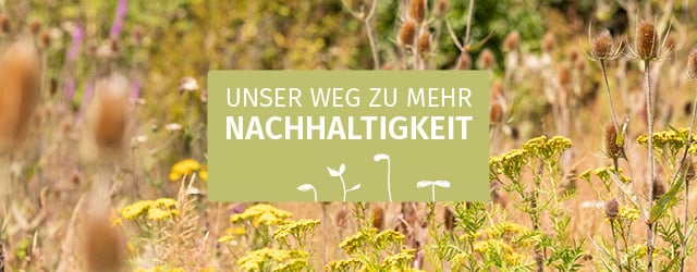 Unser Weg zu mehr Nachhaltigkeit Banner
