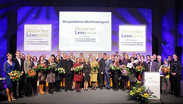 Foto der Ehrungsfeier des Deutschen Lesepreises