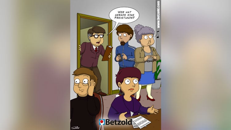 Cartoon: Direktor sucht Lehrer für Vertretungsstunde