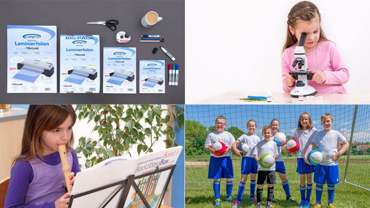 Collage mit verschiedenen Lehrmitteln