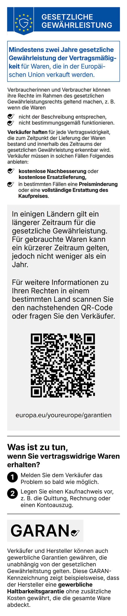 Gesetzliche Gewährleistung Gesetzliche Gewährleistung von der Europäische Kommission