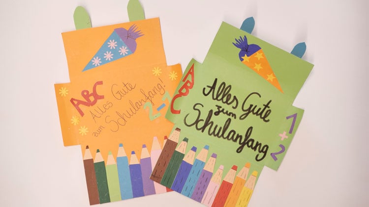 Karte zum Schulbeginn