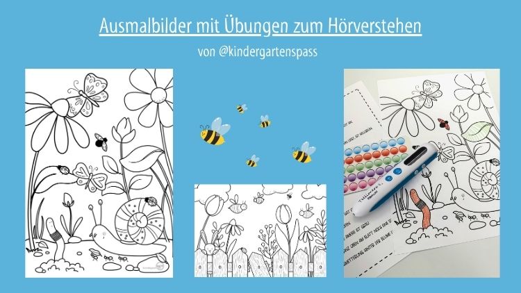 Ausmalbilder: Tiere und Natur