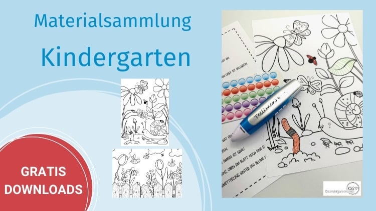 Downloads mit Ausmalbildern, die mit einem Hörrätsel versehen sind.