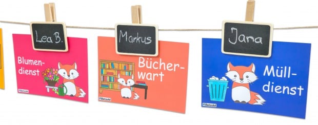 Klassendienst-Kärtchen