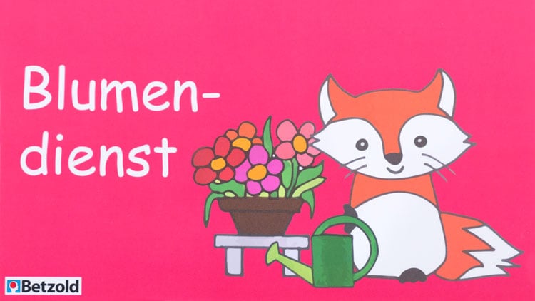 Klassendienst-Karte Blumendienst