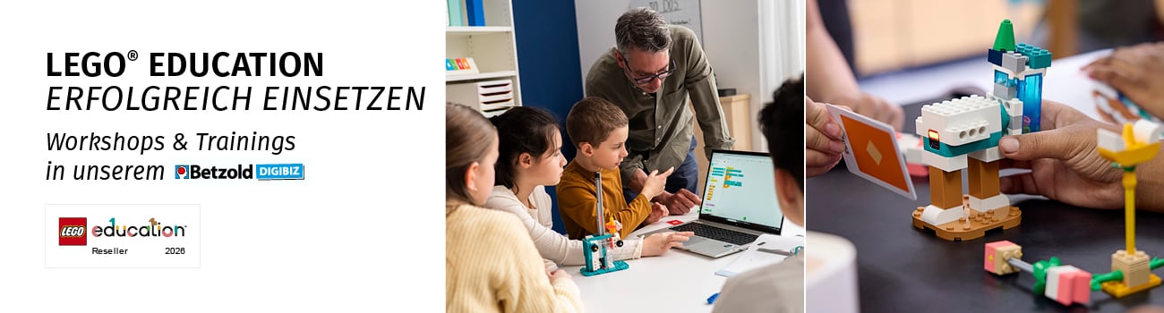 Banner mit verschiedenen Szenen, wie man LEGO® Education erfolgreich einsetzt