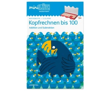 miniLÜK Kopfrechnen bis 100 Cover des Heftes Kopfrechnen bis 100 auf weißem Hintergrund