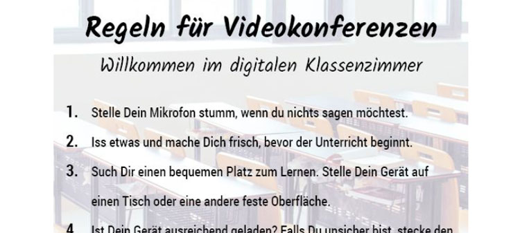 Regeln für den Videochat in Schulklassen